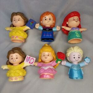 Fisher Price Little People Disney Princess Figures Lot Of 6 Manipulative Toys